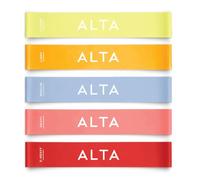 ALTA Mini Loop Bands for Exercise - Premium Durable Latex - Small Resistance Bands for Women, Booty Bands for Working Out, Leg Stretch Loops for Physical Therapy, Pilates Exercise Mini Bands Set