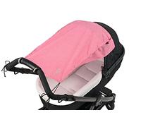 Altabebe (AL7013-27) Universal Awning with Side Sun Protection, UV Protection 50+, for Prams, Baby Carrycot - Tear-Resistant Baby Sun Protection to Roll Up - Colour: Melange Pink