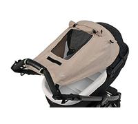 Altabebe Sun Sail (AL7014-22) for Pushchairs with UV Protection 50+, Water-Repellent, Double-Coated Fabric with Viewing Window and Extra Wide Shade Wings, Colour: Melange Beige