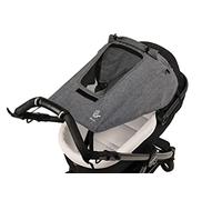 Altabebe Sun Sail (AL7014-30) for Pushchairs with UV Protection 50+, Water-Repellent, Double-Coated Fabric with Viewing Window and Extra Wide Shade Wings, Colour: Melange Dark Grey