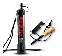 ALTAITREK PRO Bundle Filter Straw for Water and Fireproof Survival | Water Purification | For Emergencies, Outdoor Activities, Camping, Hiking | Removes Bacteria | Survival Flint