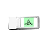 Altar Building Blessing Statue Outline Slim Money Clip Stainless Holder Pocket Wallet