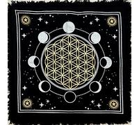 Altar Cloth Golden Lucky Free Wild Owl Witchcraft Alter Tablecloth Tarot Spread pegan Top Cloth Wicca Square Wiccan Spiritual Sacred Table Tapestry Cloth (Moon Phases, 36 x 36 Inches)