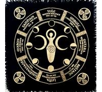 Altar Cloth Zodiac Witchcraft Alter Tarot Spread Top Cloth Wiccan Square Spiritual 24 by 24 Sacred Cloth Galaxy Moon Phases Goddess
