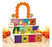 Altar Display Day of the Dead 3-Tier Wood Holiday Table Decoration