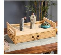 Altar Meditation Table with Drawer, Puja Table for Home, Spiritual Altar Table, Relax Buddhist Table Tea Table for Prayers Divination Worship Personal Spiritual Space,Natural,52 * 16.5cm/20.4 * 6.5in