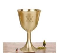 Altar Ritual Cup, Pure Brass Copper | 3.15 Inch Pentagram Engraving, 50g Ornament Grail For Tarot Ceremonies Prayer Smearing Incense Religious Decoration Gift