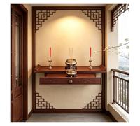 Altar Shelf,Household Solid Wood Cabinet with Drawer Wall-Mounted Buddha Statue Stand Shrine Table for Pooja and Incense Tribute(50cm)