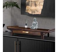Altar Table for Home Shrine, Modern Chinese Buddhist Prayer Table with Drawer, Wood Meditation Decor for Living Room & Entryway