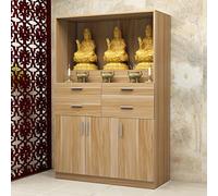 Altar Table with Drawer, Personal Prayer Shrine Desk for Temples and Living Rooms, Compact Design, Red Teak, Perfect for Home and Office Use