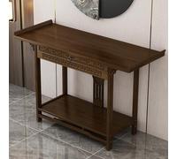 Altar Table with Pull-Out Storage Chinese Meditation Cabinet Personal Shrine Puja Table Prayer Stand Riser for Home Decor Temples & Living Rooms (100x40x100cm)