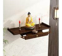 Altar Table With Shrine On The Tabletop, Wall-mounted Buddha Statue Shelf, Guanyin Buddha Statue Altar Table, Display Stand For Pet Cremation Urns(Wall-mounted,S)