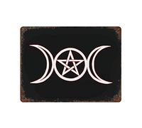 Altar Tarot Triple Goddess With Pentagram Vintage Tin Signs Iron Sheet Hanging Painting Wall Art For Home Living Room Office Decoration
