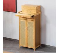 Altar Tribute Tables,Prayer Meditation Table,Chinese Buddha Niche Cabinet,with Drawers and Storage,for Living Room Bedroom.(Wood color,52x38x120cm)