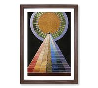 Altarpiece No.1 by Hilma Af Klint Framed Print | A2 Walnut Framed Wall Art | Ready to Hang | Modern Nature Picture | Living Room Bedroom Lounge Office