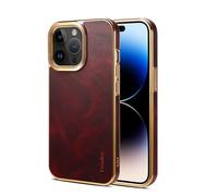 Altartar Case for iPhone 13 Pro Max, Premium Genuine Leather Mobile Phone Case, Soft Ultra Thin Protective Case, Shockproof Luxury Leather Case for iPhone 13 Pro Max, Vintage Case Cover, Red
