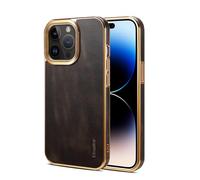 Altartar Case for iPhone 14 Pro Max, Premium Genuine Leather Mobile Phone Case, Soft Ultra Thin Protective Case, Shockproof Luxury Leather Case for iPhone 14 Pro Max, Vintage Case Cover, Black