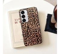 Altartar Case for Samsung Galaxy S25 Phone Case 6.9",Leopard Protective Case for Girls Brown Leopard Pattern Aesthetic Case Silicone Slim Bumper Cover Women
