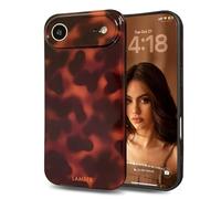 Altartar Mobile Phone Case for iPhone 17 Air Case Leopard Protective Case for Girls Thin Case Leopard Print Design Aesthetic Cute Motif Camera Protection Bumper Shockproof Cover,Brown Amber