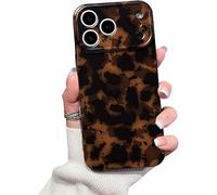 Altartar Mobile Phone Case for iPhone 17 Pro Case Leopard Protective Case for Girls Thin Case Leopard Print Design Aesthetic Cute Motif Camera Protection Bumper Shockproof Cover,Amber Leopard