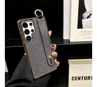 Altartar Mobile Phone Case for Samsung Galaxy S25 Plus Glitter Thin Silicone Protective Case with Bracelet Bling Diamond Case Stand Function Luxury Case Shockproof Cover for Women Girls Pink