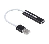 ALTC AYKK Aluminum Shell 3.5mm Jack External USB Sound Card HIFI Magic Voice 7.1 Channel Adapter Free Drive for Computer, Desktop, Speakers, Headset (Black) (Color : Black)