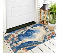 ALTCIRNMD Beige Smoke Cloud Lines Front Door Mat Outside Inside Entrance,3D Print Abstract Illustration Outdoor Indoor Entry Front Doormat Classroom Patio Garage Shoes Off Mat,60X90Cm