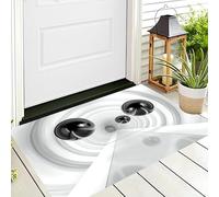 ALTCIRNMD Black White Sphere Tunnel Door Mat 70X100Cm,Non-Slip Indoor Machine Washable Entrance Rug,Future Geometry Soft Inside Floor Mat For Entryway Front Back Door Classroom Patio