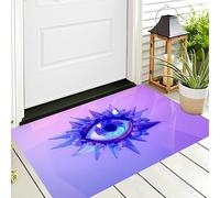 ALTCIRNMD Blue-Purple Floating Eyes Door Mat 90X150Cm,Non-Slip Indoor Machine Washable Entrance Rug,Abstract Art Soft Inside Floor Mat For Entryway Front Back Door Classroom Patio