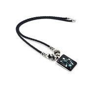 ALTCIRNMD Constellation Necklace for Women Men Black rectangular resin constellation pendant with leather chain 12 Constellation Zodiac Sign Necklace,Libra