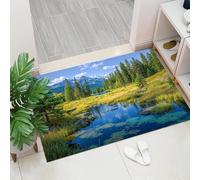 ALTCIRNMD Cute Bunny Printed Non-Slip Doormat,Bathroom Mat Realistic Photography Style Rug Home Doormat Kitchen Carpet For Floor Door Mat For Door Entrance, Bathroom 3D, 40X60Cm