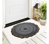 ALTCIRNMD Door Mat 3D Style Gray Brown Tree Rings Decor Door Mat For Indoor,40X60Cm Non-Slip Entrance Rug Machine Washable Soft Doormats The Texture Of Time For Kitchen Bathroom Bedroom