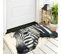 ALTCIRNMD Door Mat For Front Door Black White Striped Zebra Welcome Mats Abstract Animals Kitchen Rug Non-Slip Entry Way Doormat For Indoor Outdoor Bathroom/Bedroom/Living Room,70X100Cm