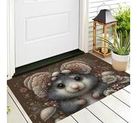 ALTCIRNMD Door Mat For Front Door Grayish Pink Cute Mouse Welcome Mats Fantasy Animals Kitchen Rug Non-Slip Entry Way Doormat For Indoor Outdoor Bathroom/Bedroom/Living Room,80X120Cm