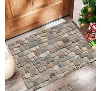 ALTCIRNMD Door Mat Rock Walls Natural Texture Grey Door Mat For Indoor, 90X150Cm, Non-Slip Entrance Rug Machine Washable Soft Doormats For Kitchen Bathroom Bedroom