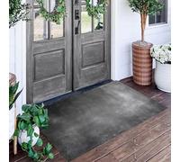 ALTCIRNMD Doormat 50X80Cm Non-Slip Welcome Mat Grey Flat Texture Durable Front Doormat Backing Entrance Rectangular Outdoor Bath Dust Walls For Patio Welcome Door Mat Areas