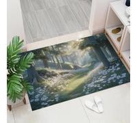 ALTCIRNMD Emperor Penguin Welcome Mats, 80X120Cm, Realistic Photography Style Indoor Carpet, Non-Slip Washable Floor Mat For Doorways, Stairs, Game Rooms, Living Rooms, Black
