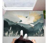 ALTCIRNMD Entrance Rug 70X100Cm 3D Black White Flying Crane Of The Mountain Range,Ink Wash Landscape Non Slip Carpet Welcome Doormats,Floor Indoor Outdoor Mats Home Decoration For Front Back Door Mat