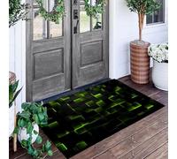 ALTCIRNMD Flash Cube Printed Non-Slip Doormat,Bathroom Mat Cyber Technology Style Rug Home Doormat Kitchen Carpet For Floor Door Mat For Door Entrance, Bathroom 3D, 70X100Cm