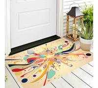 ALTCIRNMD Light Yellow Universe Planet Welcome Mat Non-Slip Doormat Outdoor Indoor,Abstract Illustration Front Door Mat Entrance Porch Farm House Bedroom Garage Patio Living Room Decorative,50X80Cm