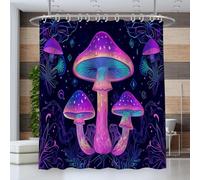 ALTCIRNMD Magic Mushrooms Shower Curtain Waterproof Quick-Drying Resistant Door Mystical Tarot Door Window Curtain Suit For Bathroom, School Dormitory, Fitting Room, Sundry Room,60''X70''