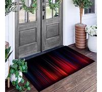 ALTCIRNMD Non Slip Area Rug 40X60Cm Gradient Vertical Lines Lightweight Carpet, Cyber Technology Style Washable Mat Low Pile Rug For Dining Room Home Office Bedroom Hall Lounge Home Decor