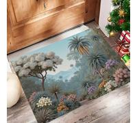 ALTCIRNMD Non Slip Area Rug 50X80Cm Flowering Plants Lightweight Carpet,Retro Jungle Washable Mat Low Pile Rug For Dining Room Home Office Bedroom Hall Lounge Home Decor