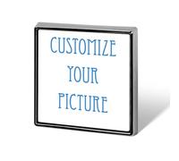 ALTCIRNMD Personalised Square Lapel Pin,Art Badge Brooch Clothing Bags Designed Decoration For Women Men Wedding Customised Gift 18Mm,Picture,1.8X1.8Cm