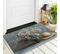 ALTCIRNMD Purple White Daisy Wildflowers Area Rug,40X60Cm Soft Non Slip Door Mat Indoor Outdoor Still Life Watercolor Print Doormat For Bedroom Floor Home Entryway Front Mats Entrance Door