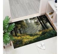 ALTCIRNMD Tiger With Lines Welcome Mats, 40X60Cm, Abstract Illustration Indoor Carpet, Non-Slip Washable Floor Mat For Doorways, Stairs, Game Rooms, Living Rooms, Orange Color