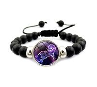 ALTCIRNMD Twelve Constellation Adjustable Bracelet - Charm Novelty Couple Starry Sky Zodiac Animal Wristband Black Beaded Bangle, Fashion Trend Jewelry Retro Punk Accessories Gift,Scorpio