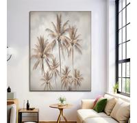ALTCIRNMD Unframed Large Canvas Wall Art Coconut Palm Tree Painting On Canvas Prints Retro Photography Wall Artwork Brown Pictures For Living Room Bedroom Home Office Decoration 40X60Cm