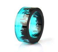 ALTCIRNMD Unique Handmade Plastic Epoxy Ring, Glow Rings, Luminous Glow Ring Glowing In The Dark, Rings For Women And Men Party Jewelry Gift,Fashion Rings,11/11.5