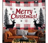 ALTCIRNMD Wall Hanging Tapestry Checkered Deer - 71Inx90In Illustrated Animals Large Hippie Tapestries Decorative Indian Boho Beach Throw For Living Room Decor